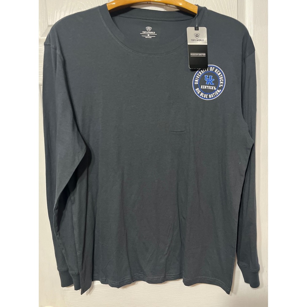 Top of the World Kentucky Wildcats Long Sleeve T-Shirt Mens XL Gray‎ NWT